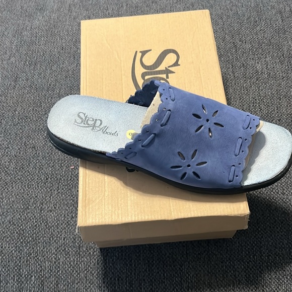 Blue leather Sandler - Picture 3 of 4